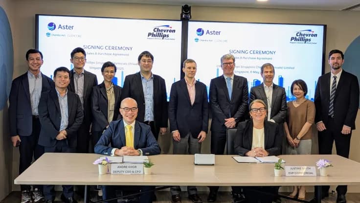 Aster acquires Chevron Phillips Singapore Chemicals’ (CPSC) polyethylene manufacturing operations