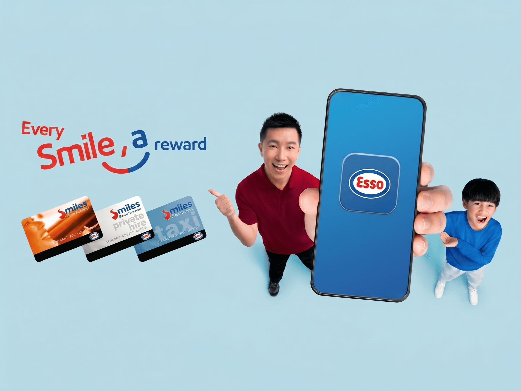 A driver enjoying Esso Smiles rewards