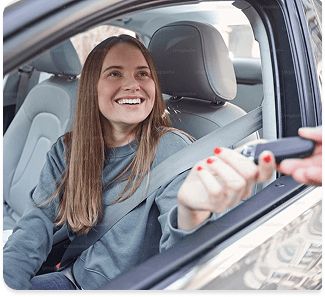 Driver at an Esso station